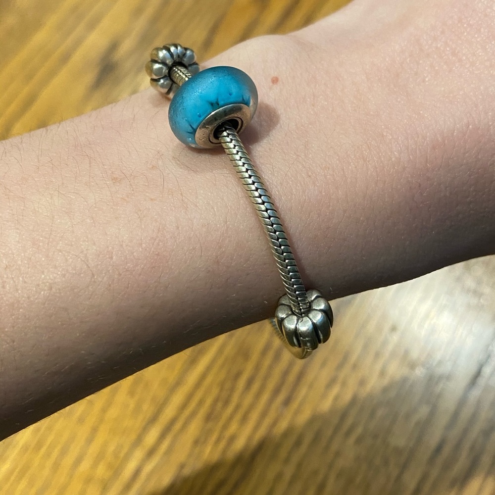 Pandora Bracelet with Blue Stone